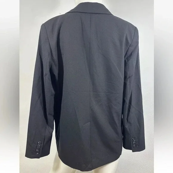 NWT Worthington Sz M Black Blazer Jacket Long Sleeve Formal Career - Picture 3 of 9